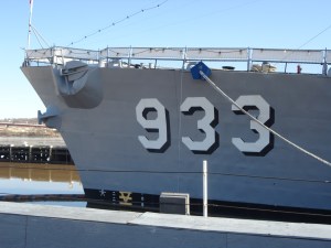 The U.S.S. Barry, a Vietnam era Naval destroyer docked at the Washington Navy Yard