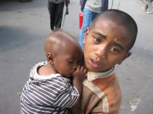 street children in Antananarivo (Madagascar)